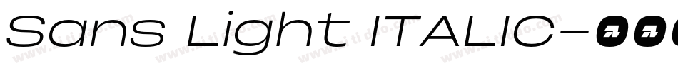 Sans Light ITALIC字体转换